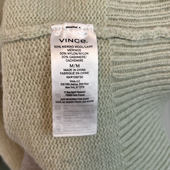 Buyer Backed Out-Relist Vince NWT Marled Funnel Neck Wool Cashmere Blend Sweater - Picture 5 of 7